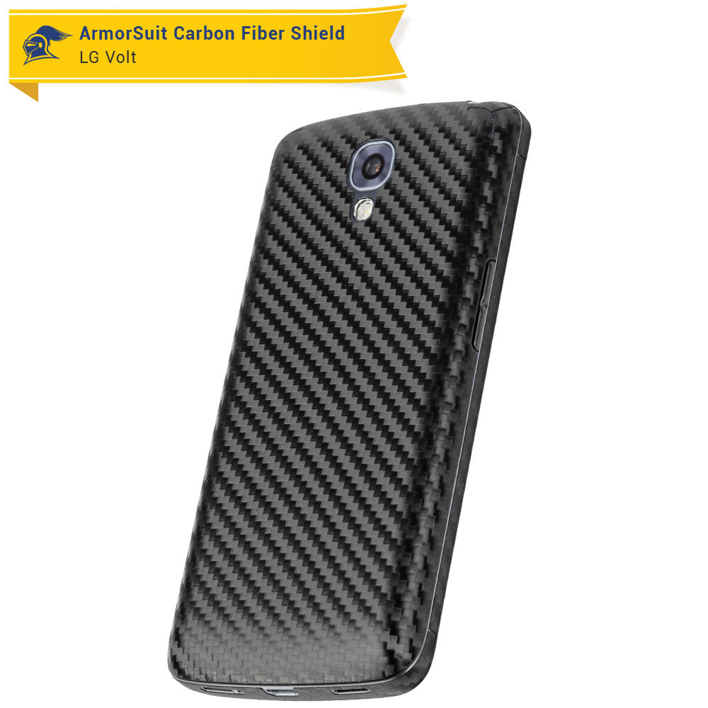 LG Volt Screen Protector + Black Carbon Fiber Skin