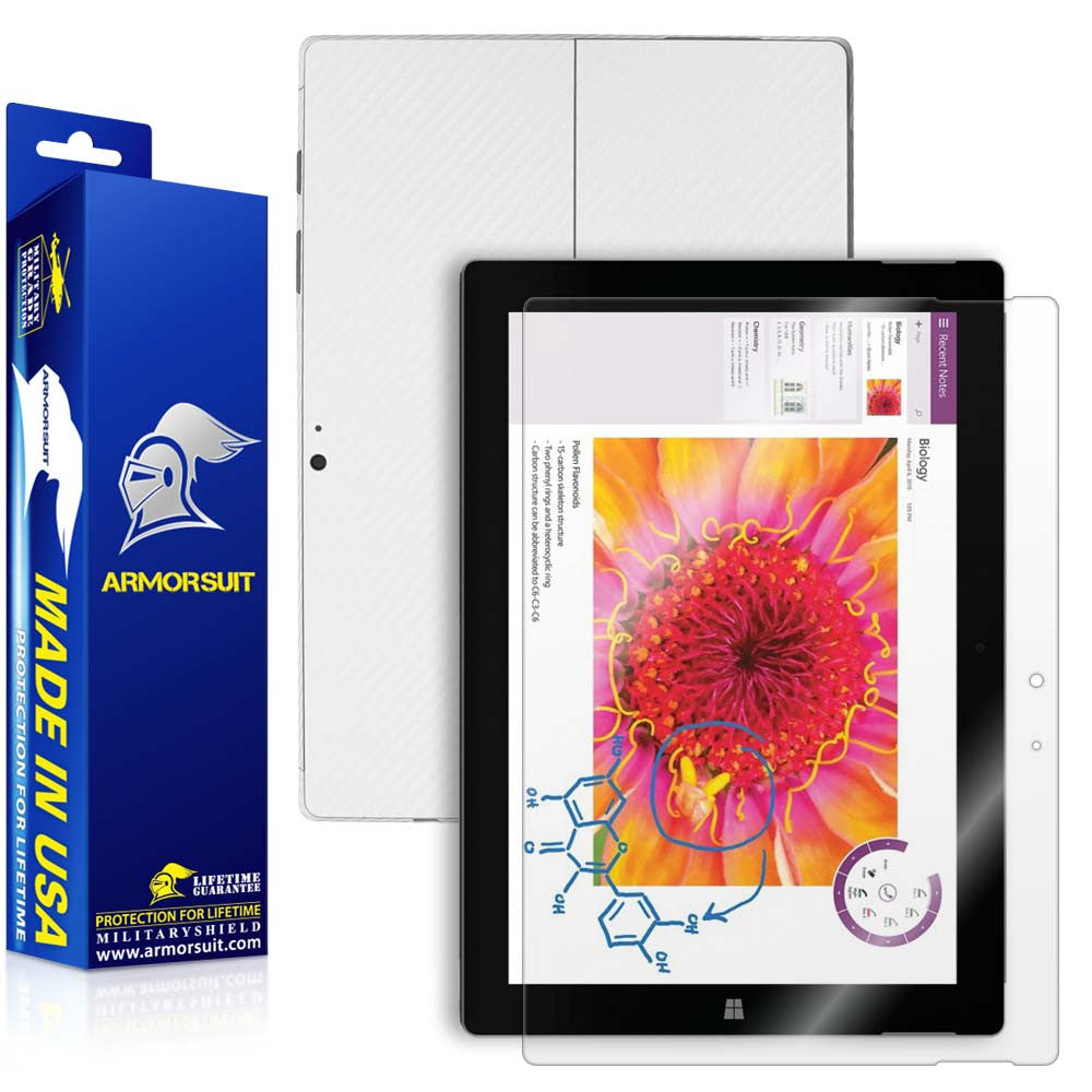 Microsoft Surface 3 Screen Protector + Vinyl Skin Wrap Film