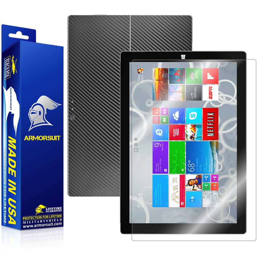 Microsoft Surface Pro 3 Screen Protector + Vinyl Skin Wrap Film