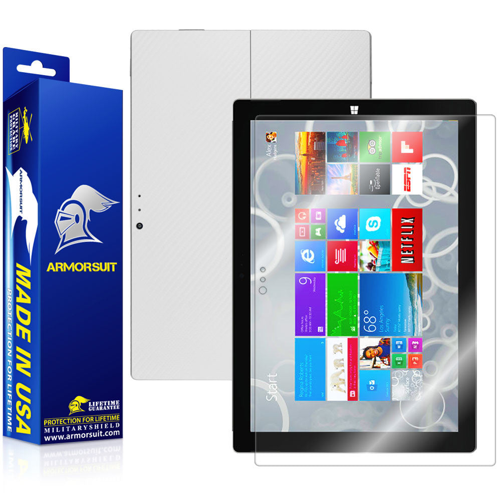 Microsoft Surface Pro 3 Screen Protector + Vinyl Skin Wrap Film
