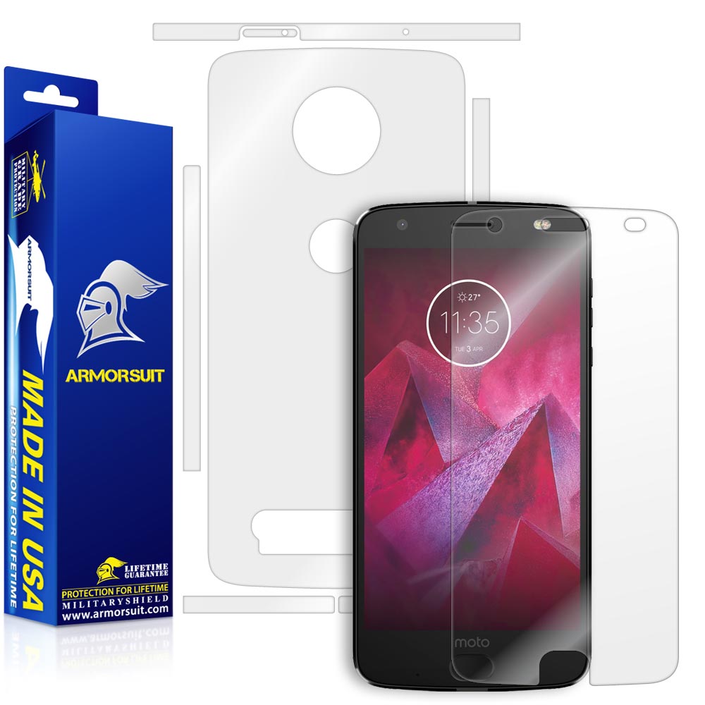 Motorola Moto Z2 Force Screen Protector + Full Body Skin Protector