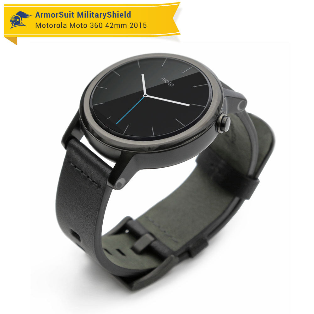 Motorola Moto 360 42mm (Men) 2nd Generation 2015 Screen Protector + Full Body Skin Protector