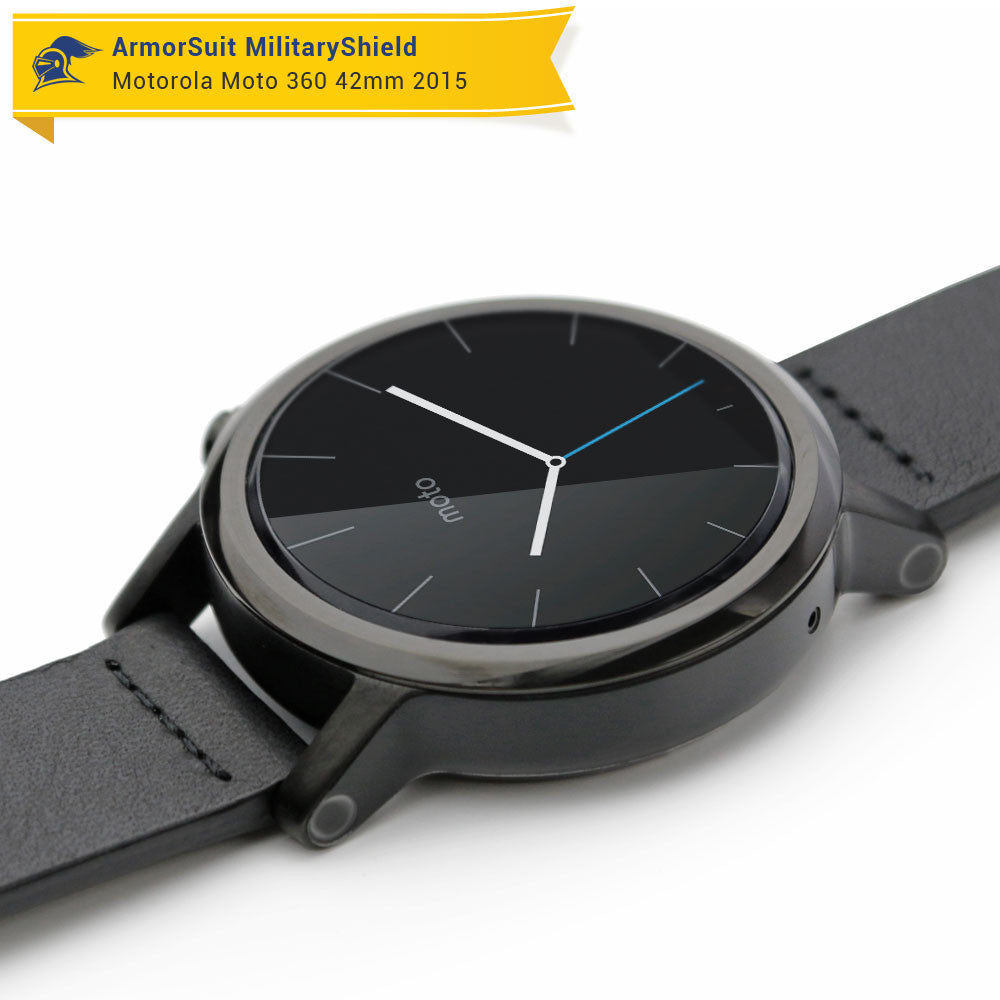 Motorola Moto 360 42mm (Women) 2nd Generation 2015 Screen Protector + Full Body Skin Protector