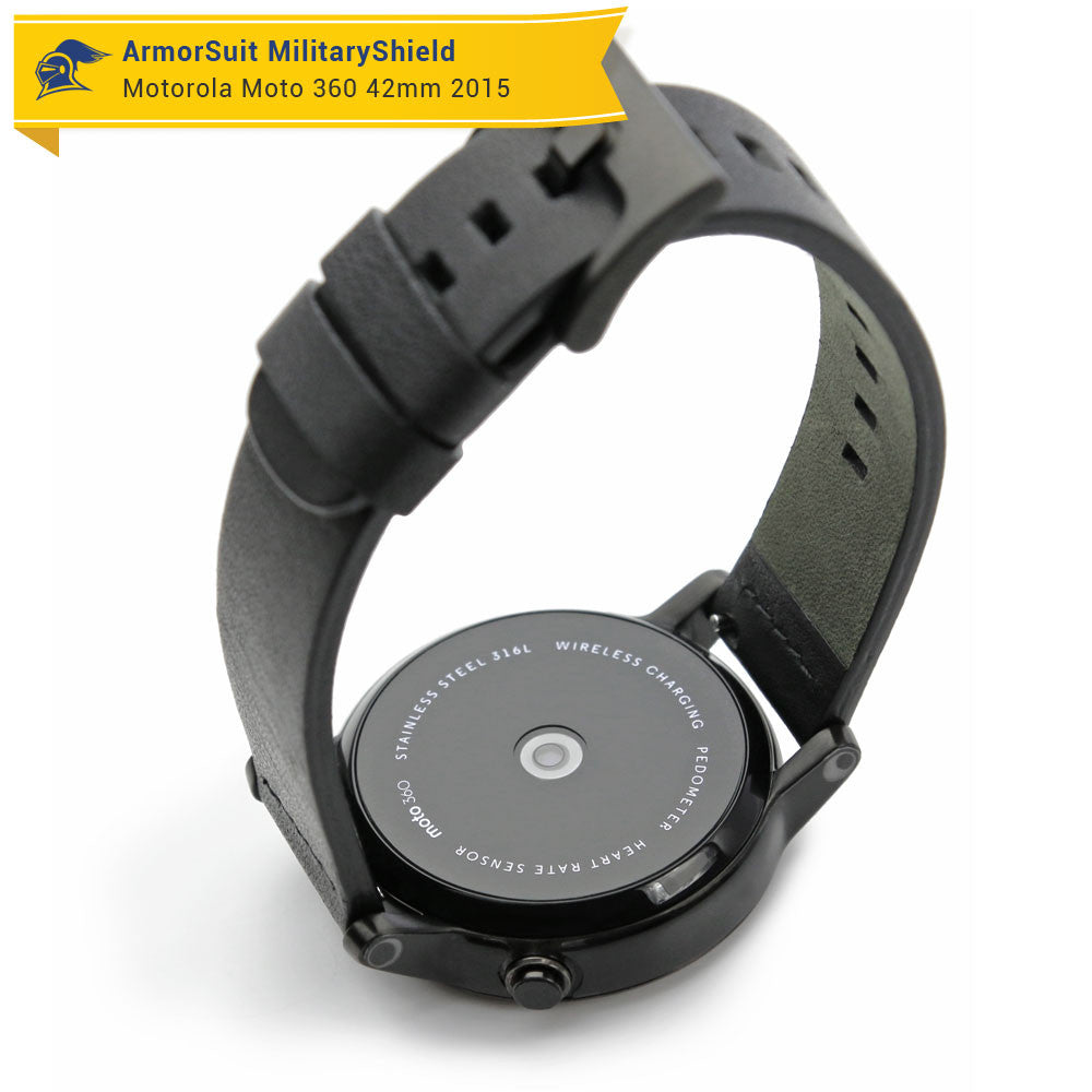 Motorola Moto 360 42mm (Women) 2nd Generation 2015 Screen Protector + Full Body Skin Protector