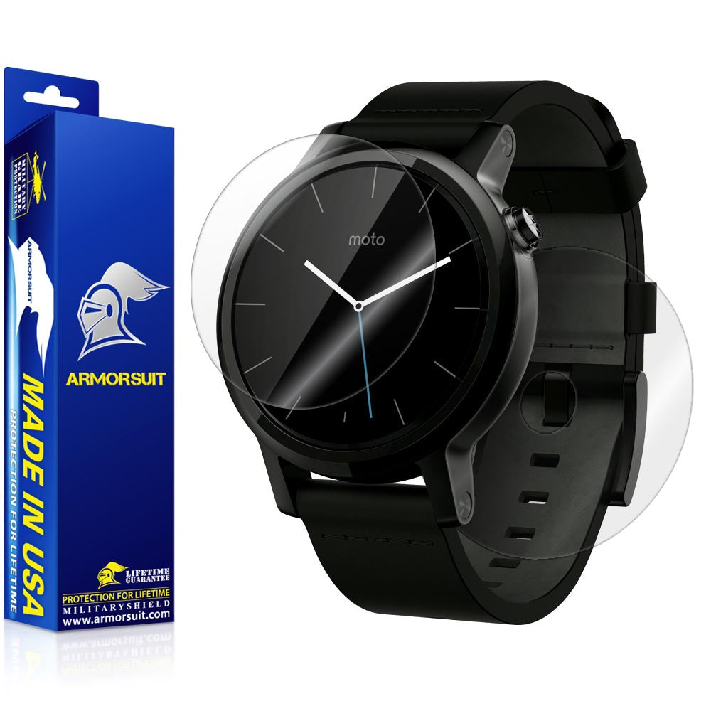 Motorola Moto 360 42mm (Men) 2nd Generation 2015 Screen Protector + Full Body Skin Protector