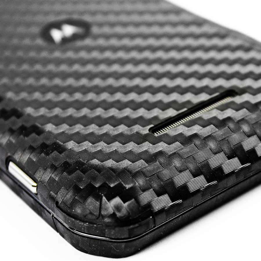 Motorola Photon Q 4G LTE Screen Protector + Black Carbon Fiber Skin Protector