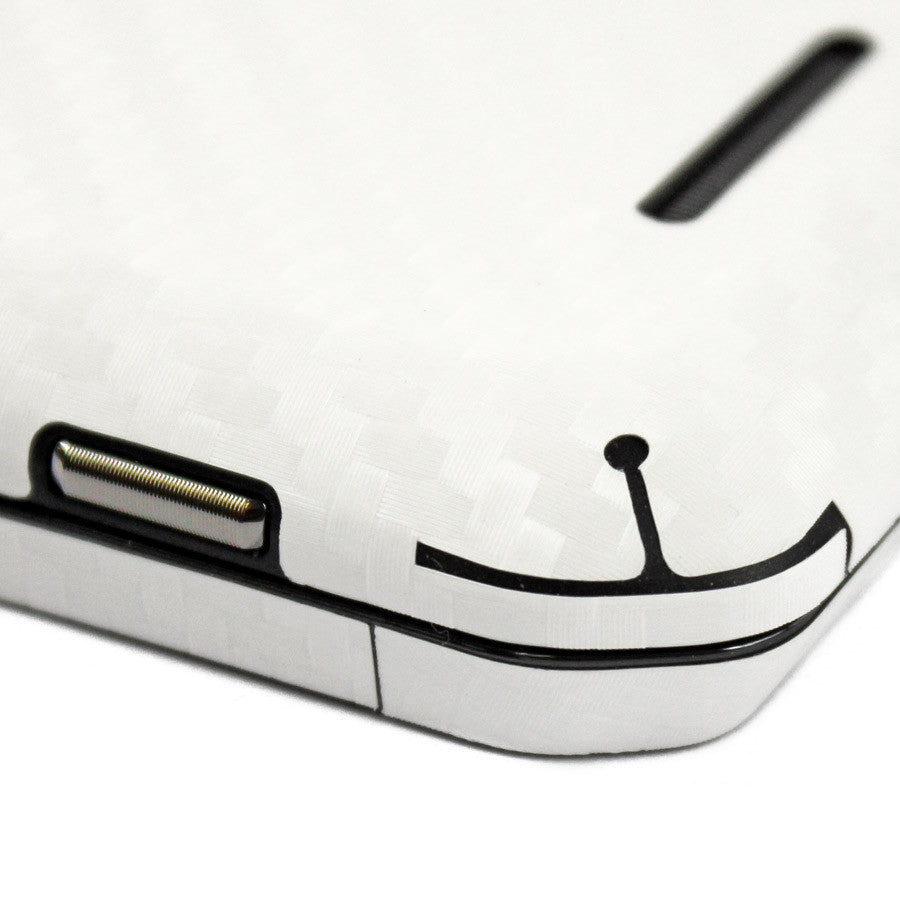 Motorola Photon Q 4G LTE Screen Protector + White Carbon Fiber Skin Protector