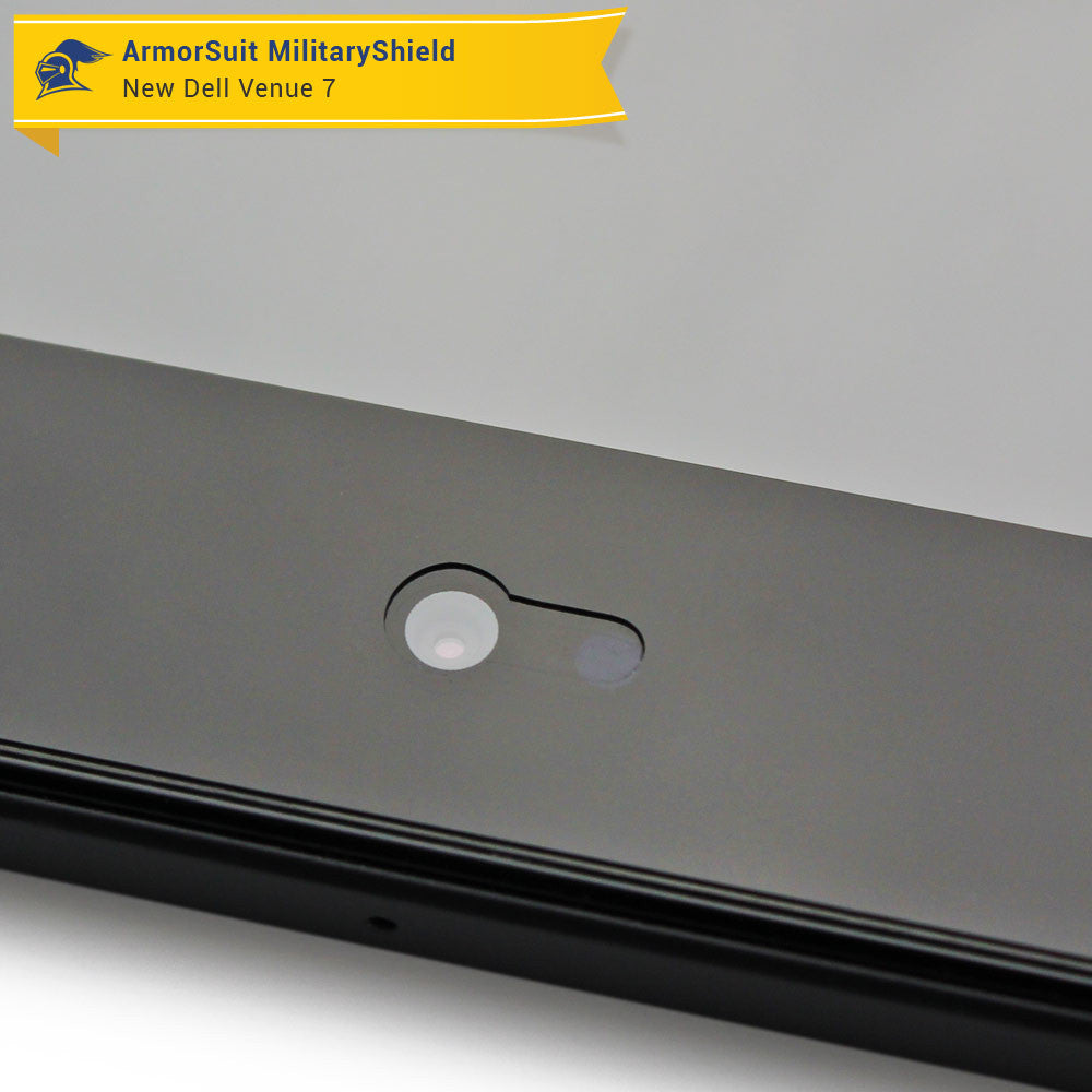 New Dell Venue 7 (2014) Screen Protector + Black Carbon Fiber Skin Protector