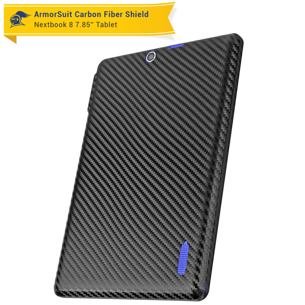 Nextbook 8 7.85'' Tablet NX785QC8G Quad Core Screen Protector + Black Carbon Fiber