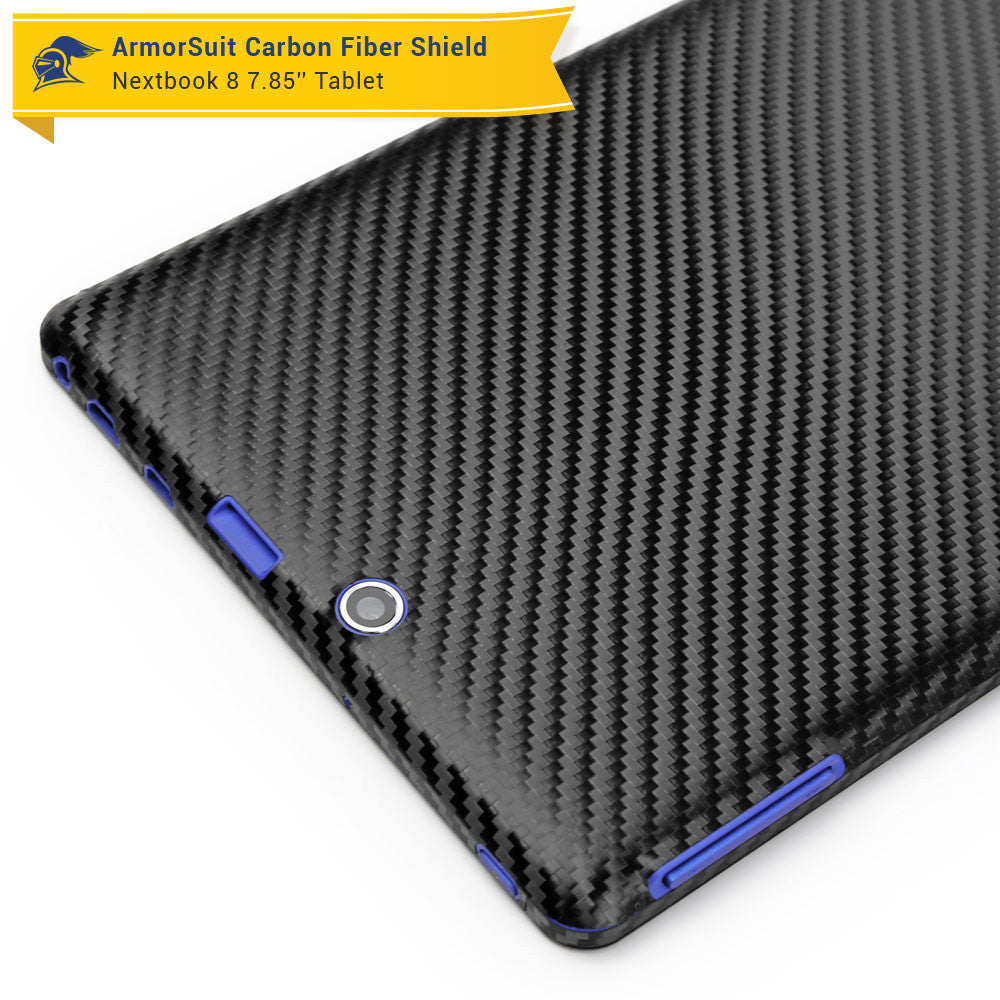 Nextbook 8 7.85'' Tablet NX785QC8G Quad Core Screen Protector + Black Carbon Fiber