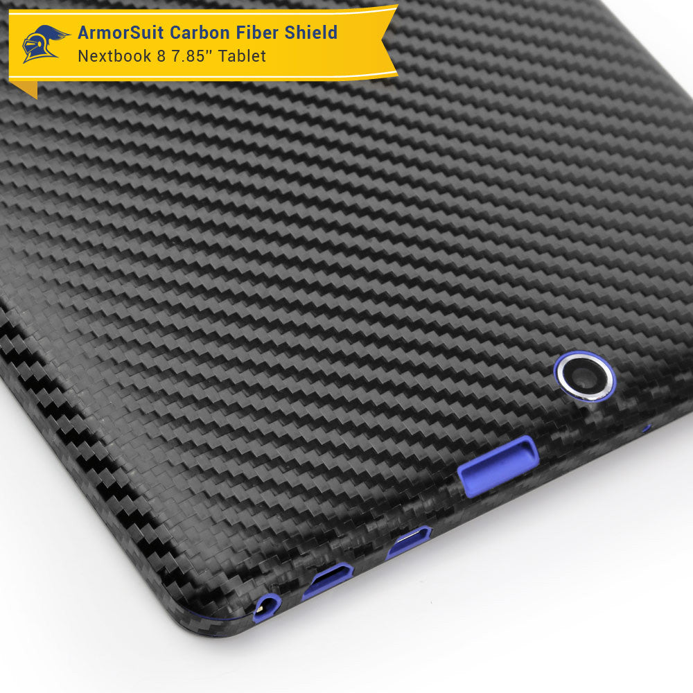 Nextbook 8 7.85'' Tablet NX785QC8G Quad Core Screen Protector + Black Carbon Fiber