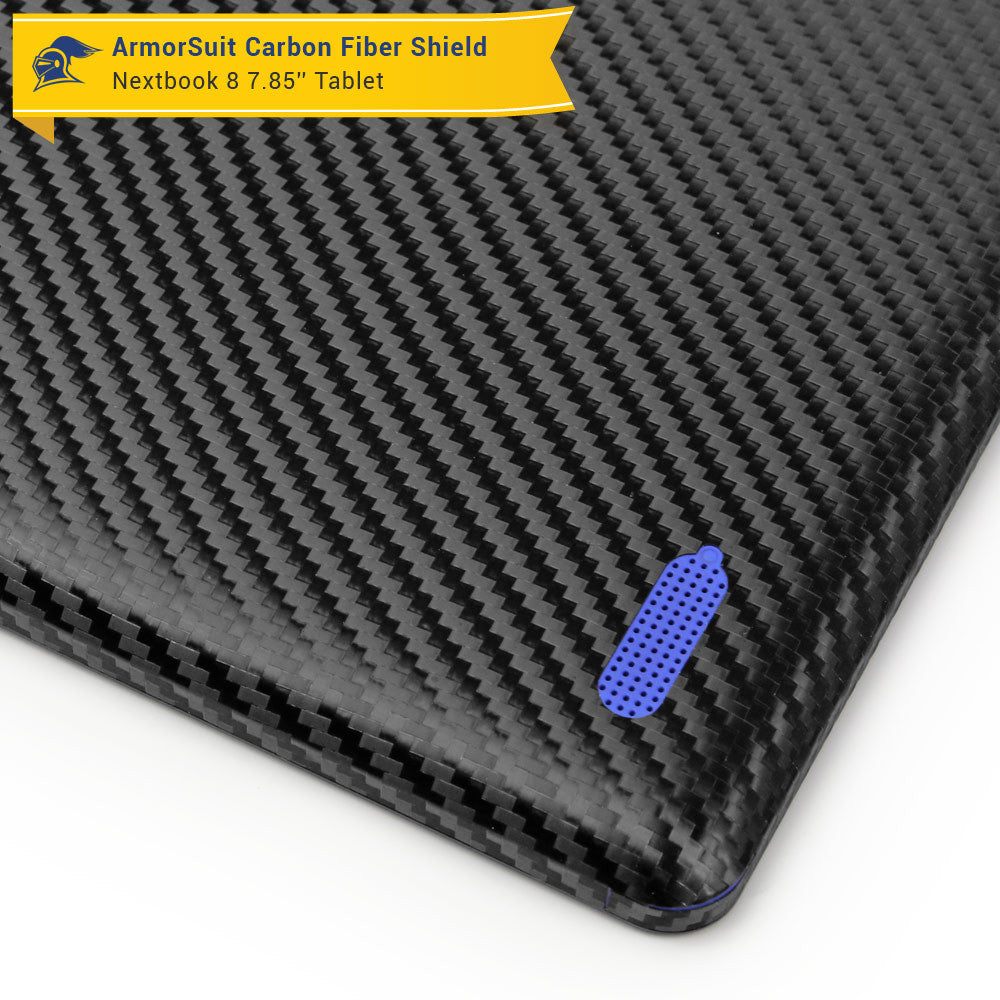 Nextbook 8 7.85'' Tablet NX785QC8G Quad Core Screen Protector + Black Carbon Fiber