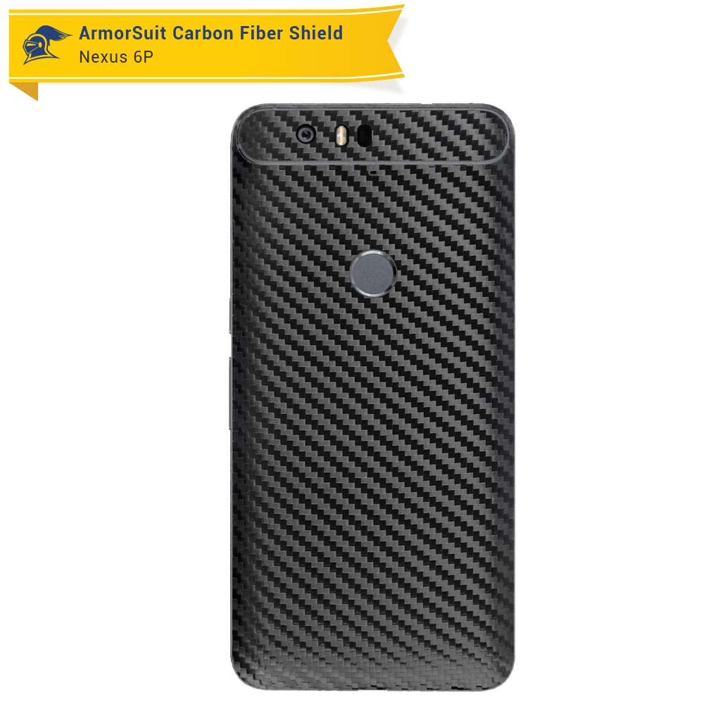 Huawei Nexus 6P Screen Protector + Black Carbon Fiber Full Body Skin Protector