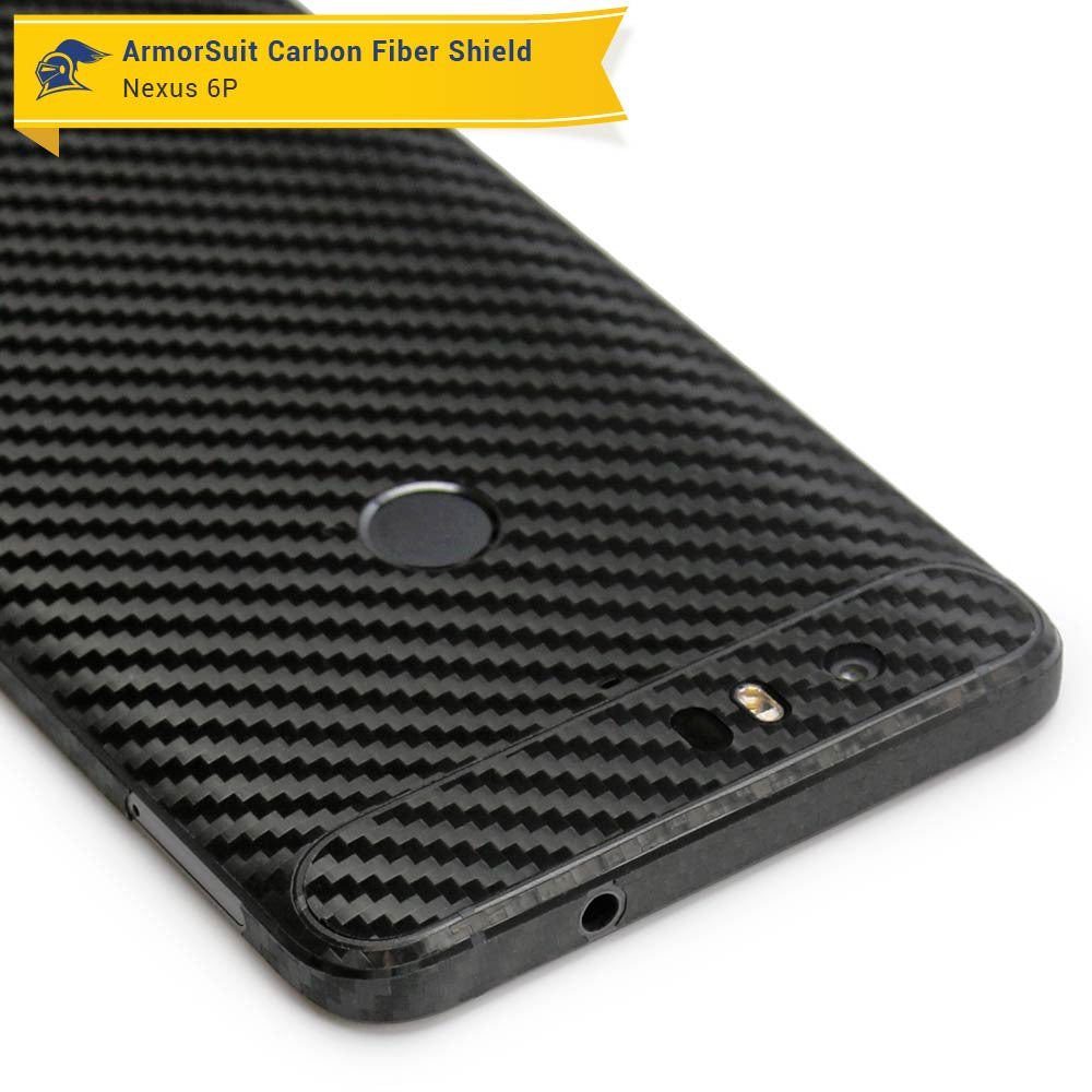 Huawei Nexus 6P Screen Protector + Black Carbon Fiber Full Body Skin Protector