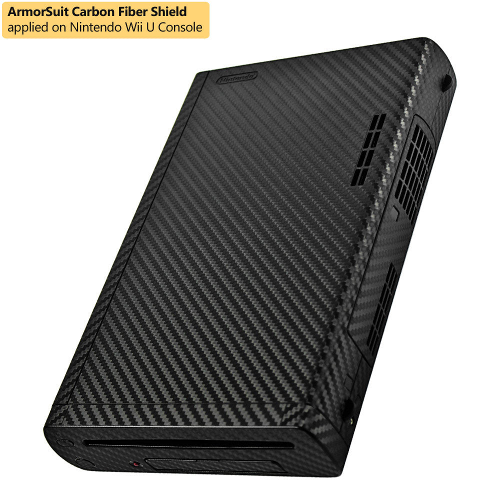 Nintendo Wii U Console Black Carbon Fiber Film Protector