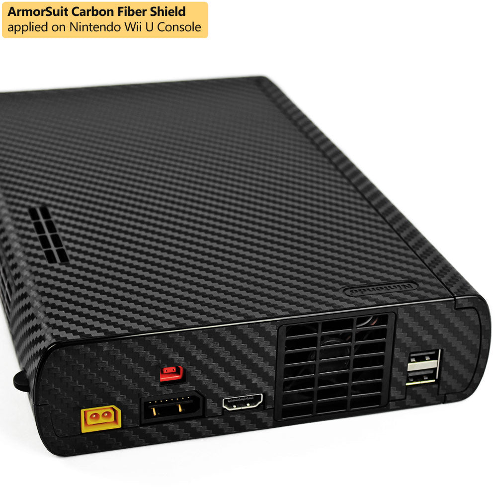 Nintendo Wii U Console Black Carbon Fiber Film Protector