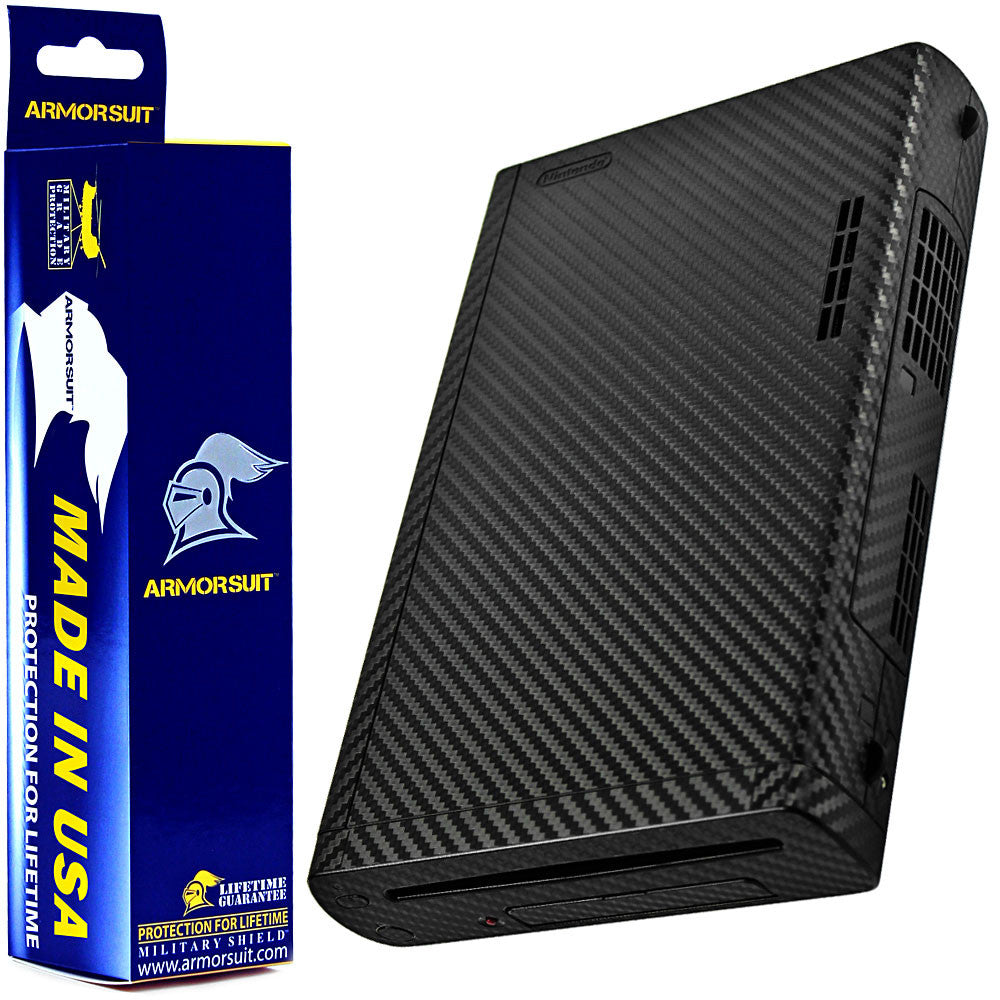 Nintendo Wii U Console Black Carbon Fiber Film Protector