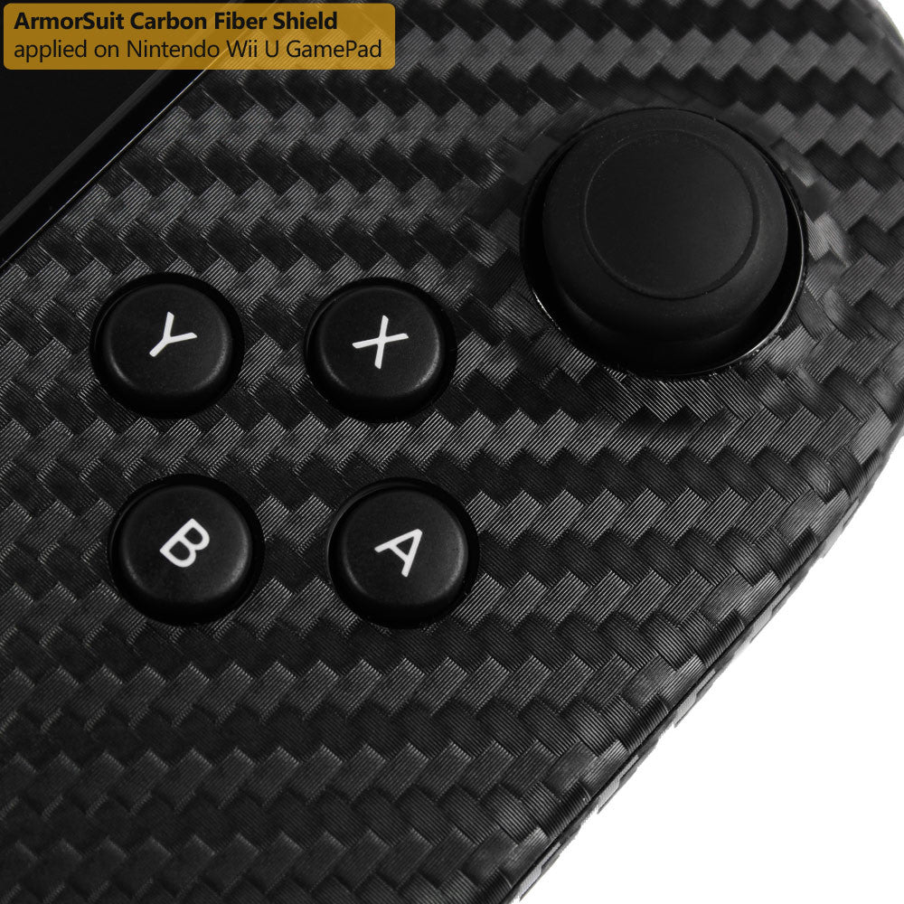 Nintendo Wii U GamePad Screen Protector + Black Carbon Fiber Film Protector