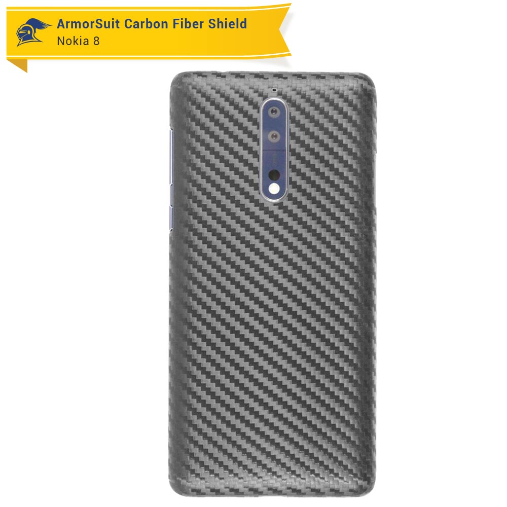 Nokia 8 Screen Protector + Black Carbon Fiber