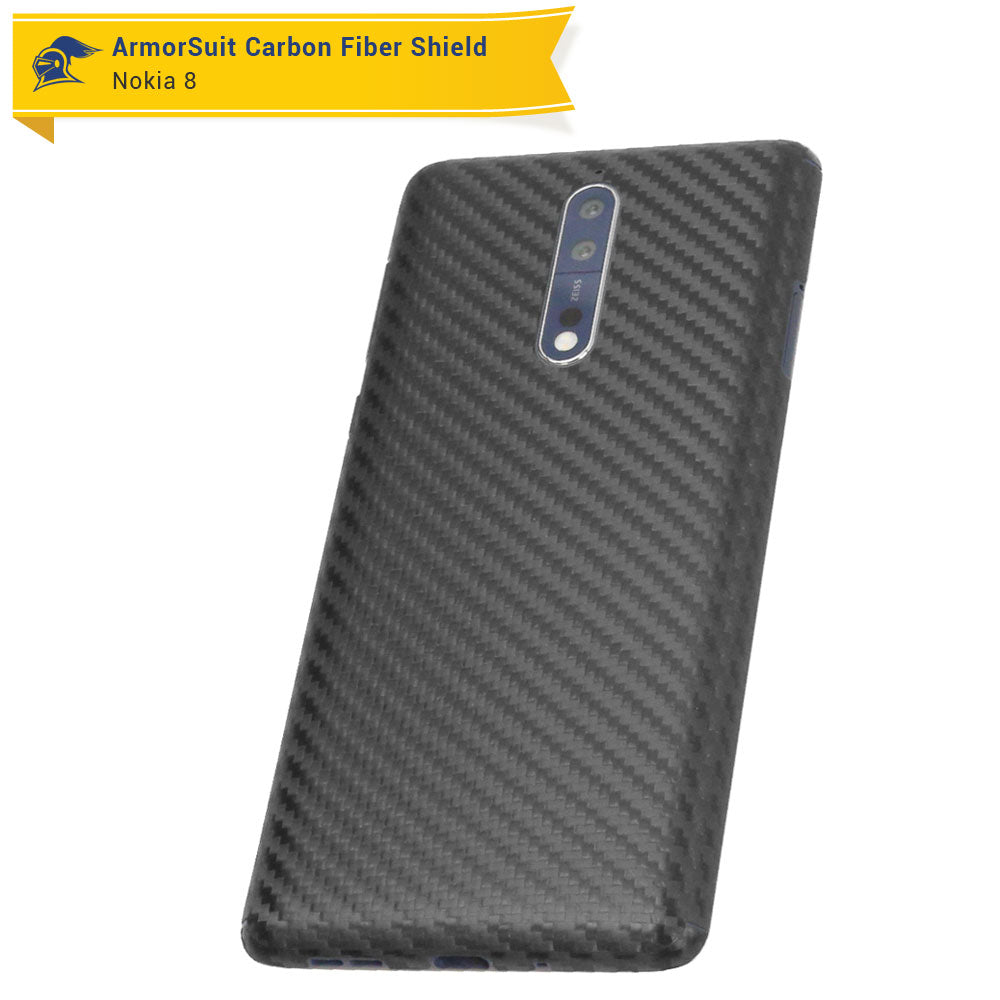 Nokia 8 Screen Protector + Black Carbon Fiber