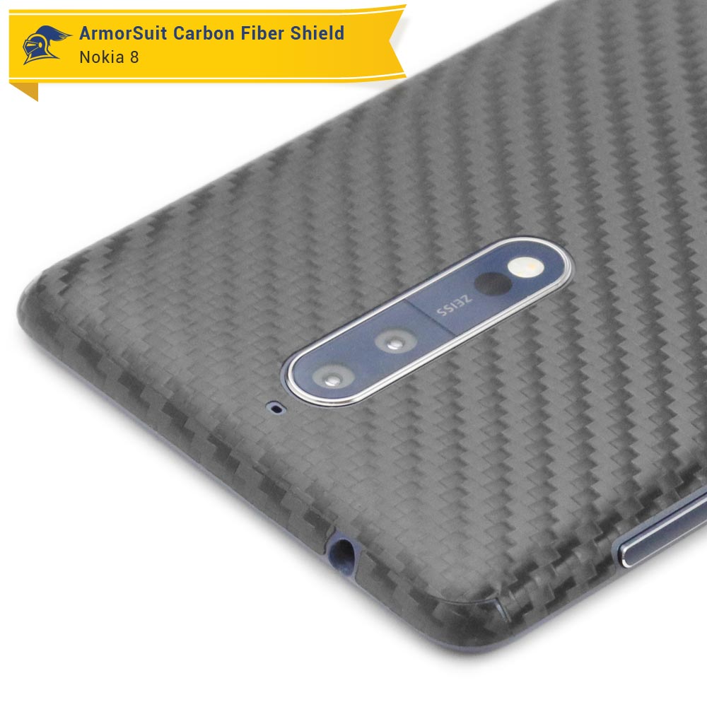 Nokia 8 Screen Protector + Black Carbon Fiber