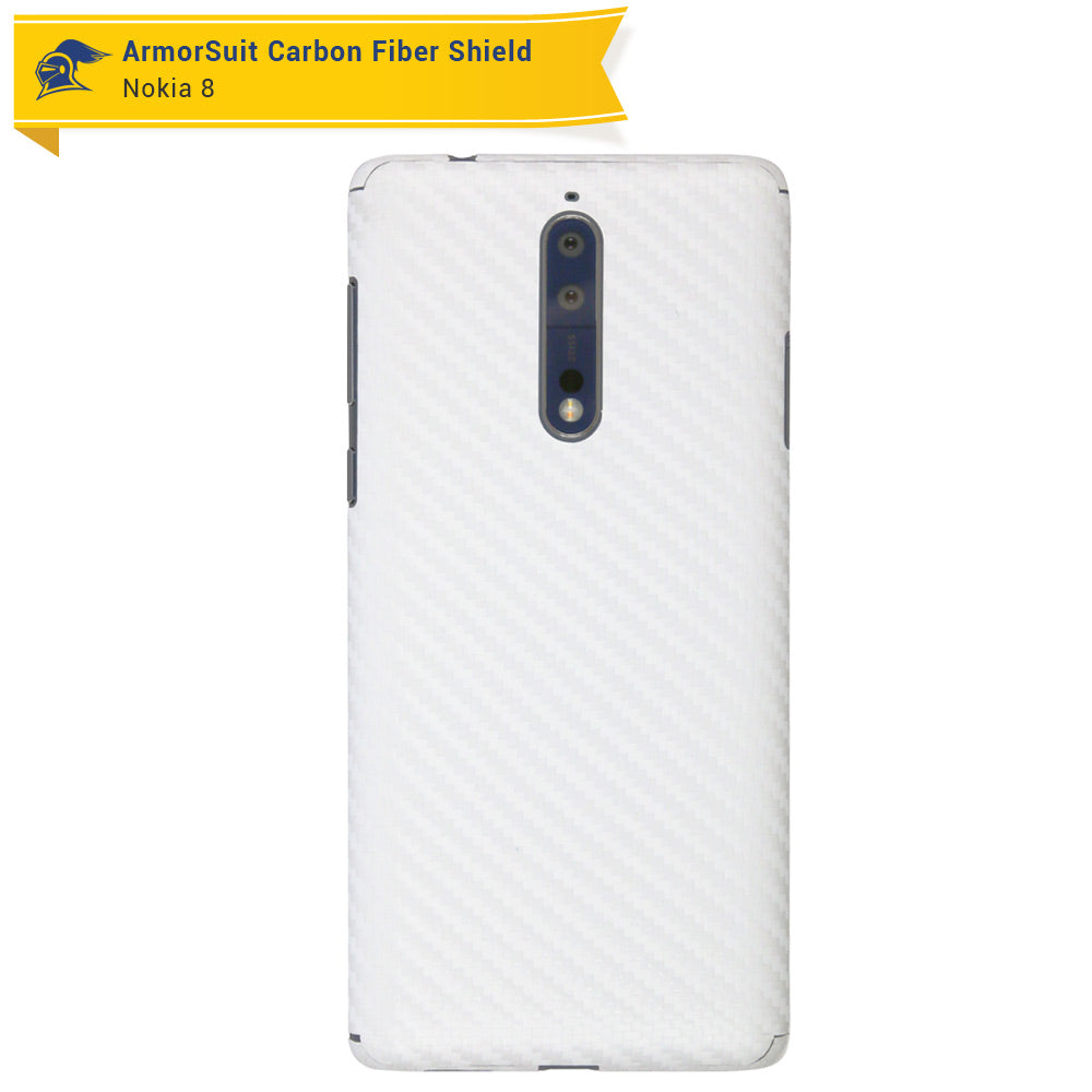 Nokia 8 Screen Protector + White Carbon Fiber