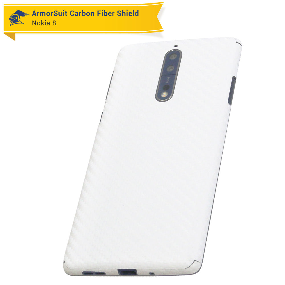 Nokia 8 Screen Protector + White Carbon Fiber