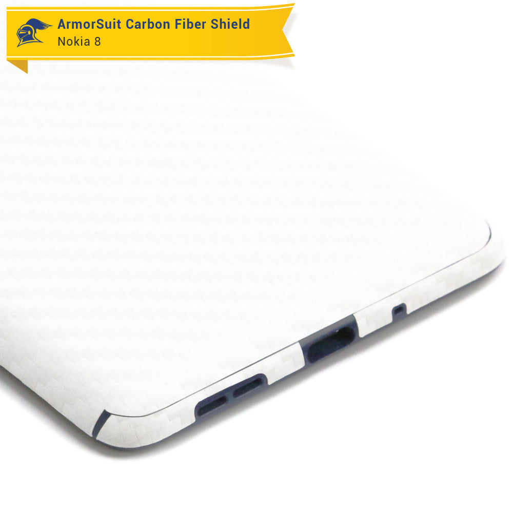 Nokia 8 Screen Protector + White Carbon Fiber
