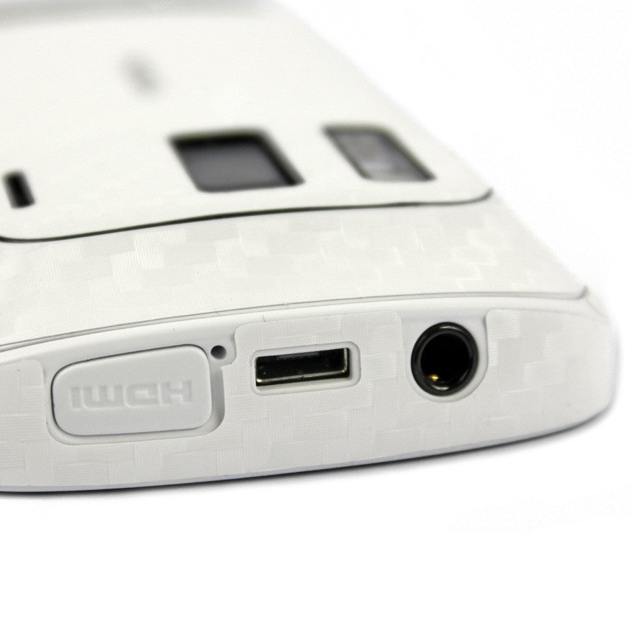 Nokia 808 PureView Screen Protector + White Carbon Fiber Film Protector