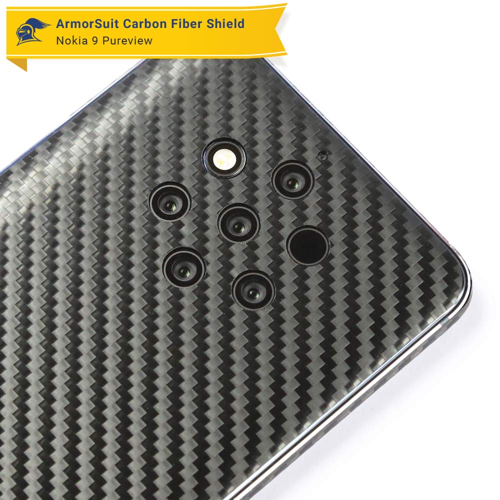 Nokia 9 Pureview Screen Protector + Black Carbon Fiber