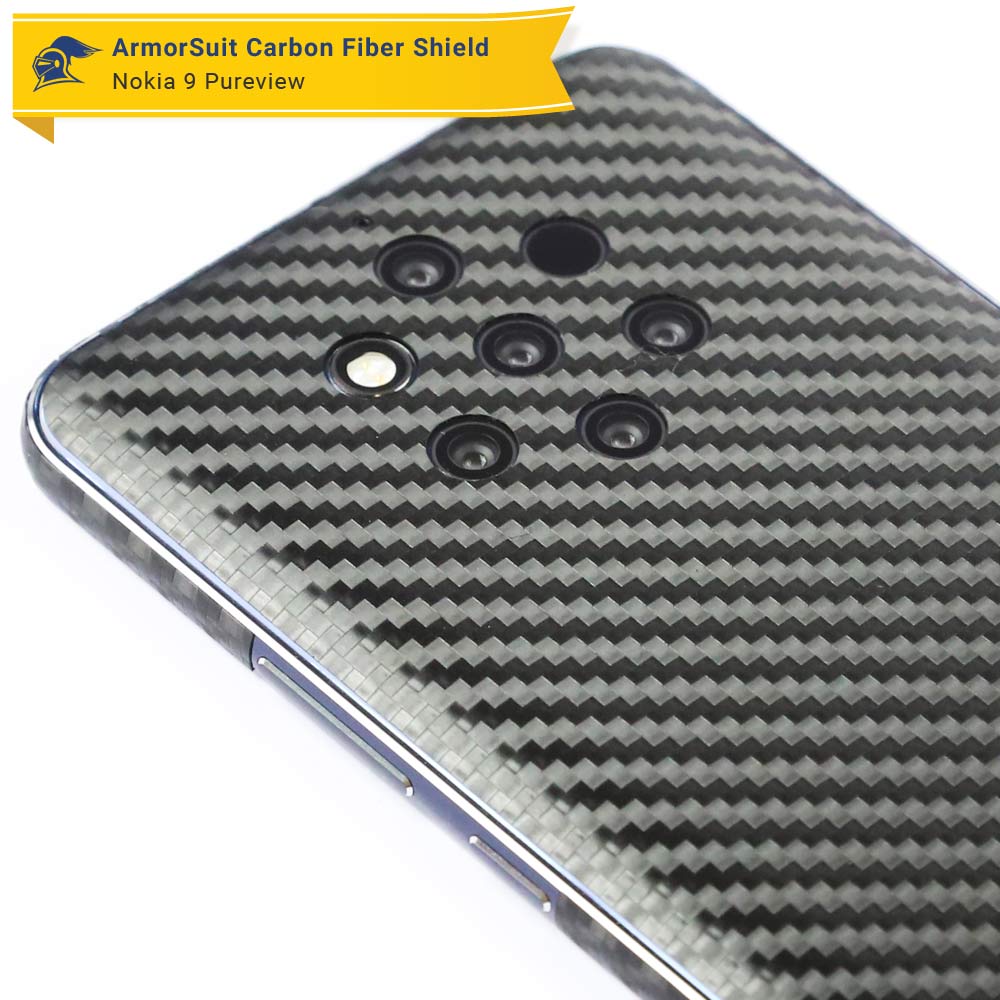 Nokia 9 Pureview Screen Protector + Black Carbon Fiber