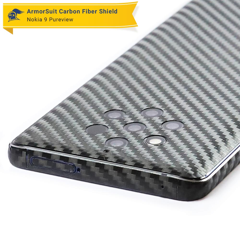 Nokia 9 Pureview Screen Protector + Black Carbon Fiber