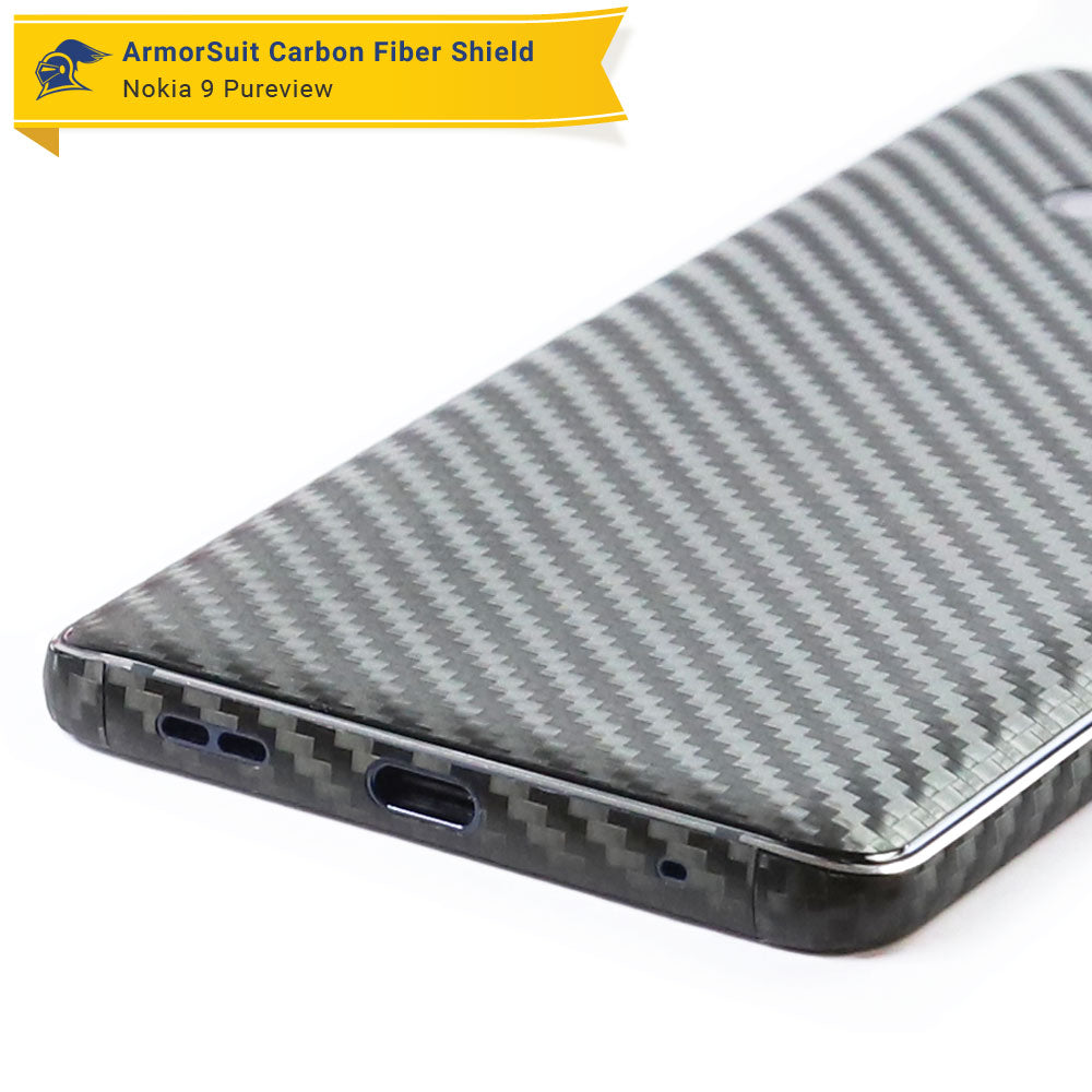 Nokia 9 Pureview Screen Protector + Black Carbon Fiber