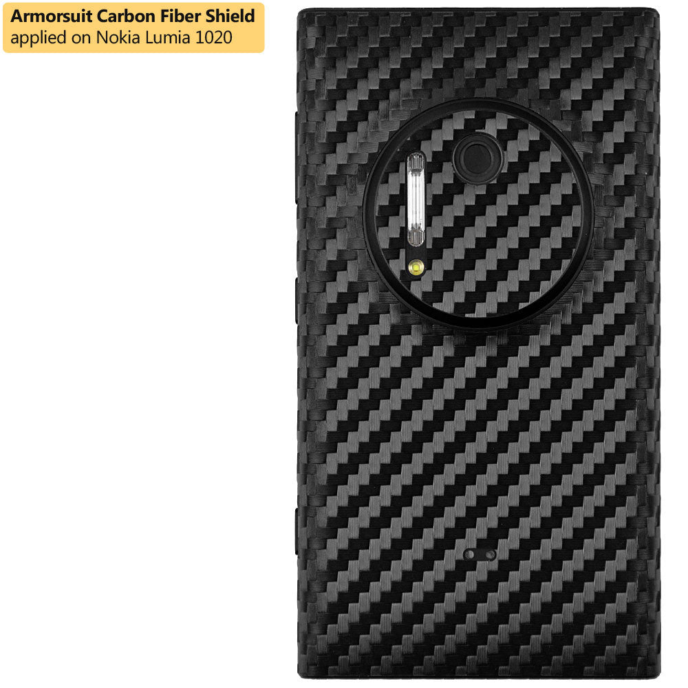 Nokia Lumia 1020 Screen Protector + Black Carbon Fiber Film Protector