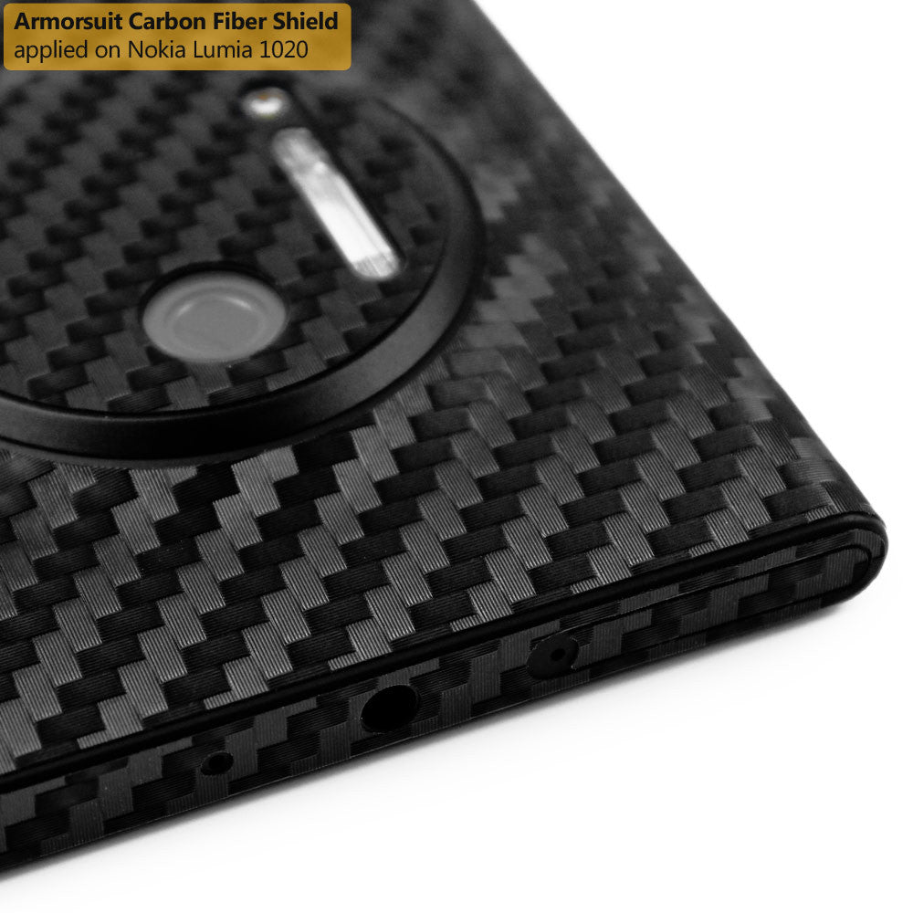 Nokia Lumia 1020 Screen Protector + Black Carbon Fiber Film Protector