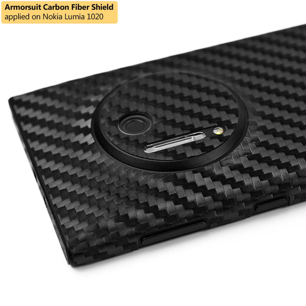 Nokia Lumia 1020 Screen Protector + Black Carbon Fiber Film Protector