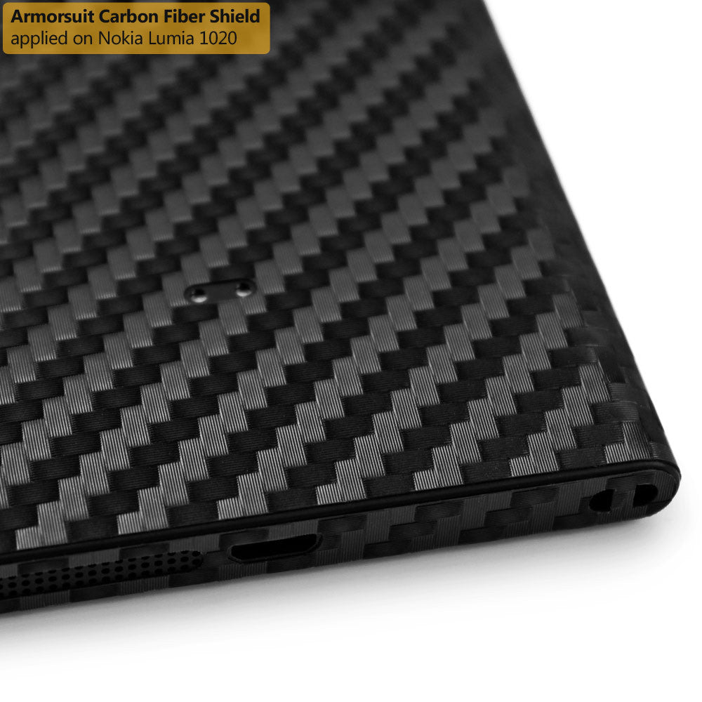 Nokia Lumia 1020 Screen Protector + Black Carbon Fiber Film Protector