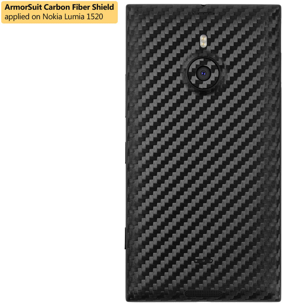 Nokia Lumia 1520 Screen Protector + Black Carbon Fiber Film Protector