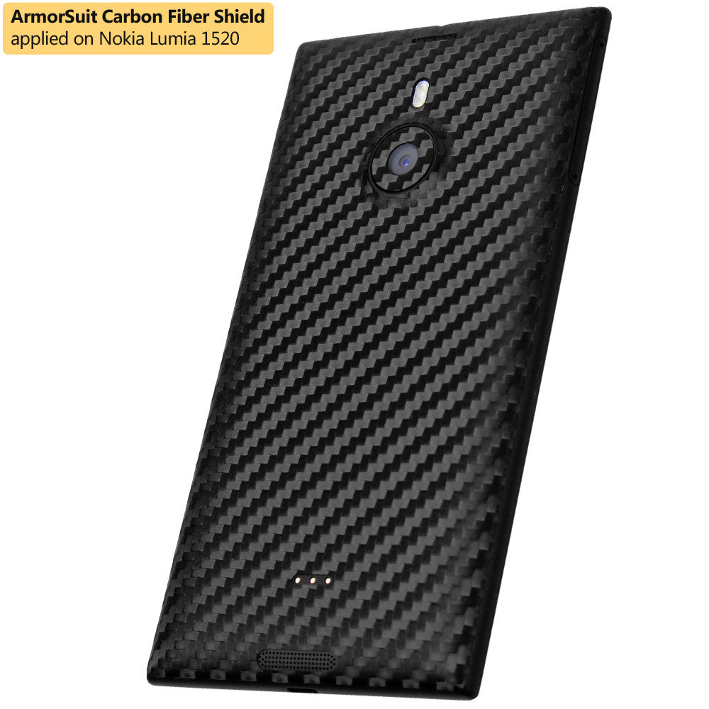 Nokia Lumia 1520 Screen Protector + Black Carbon Fiber Film Protector