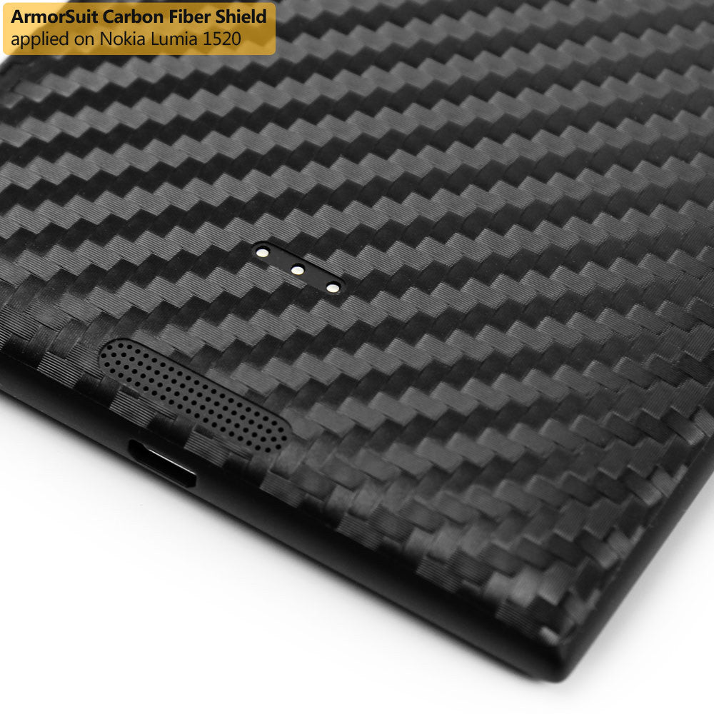 Nokia Lumia 1520 Screen Protector + Black Carbon Fiber Film Protector