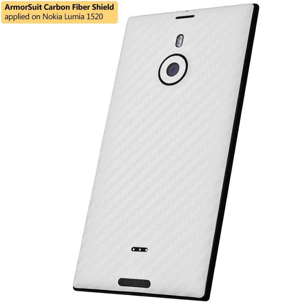 Nokia Lumia 1520 Screen Protector + White Carbon Fiber Film Protector