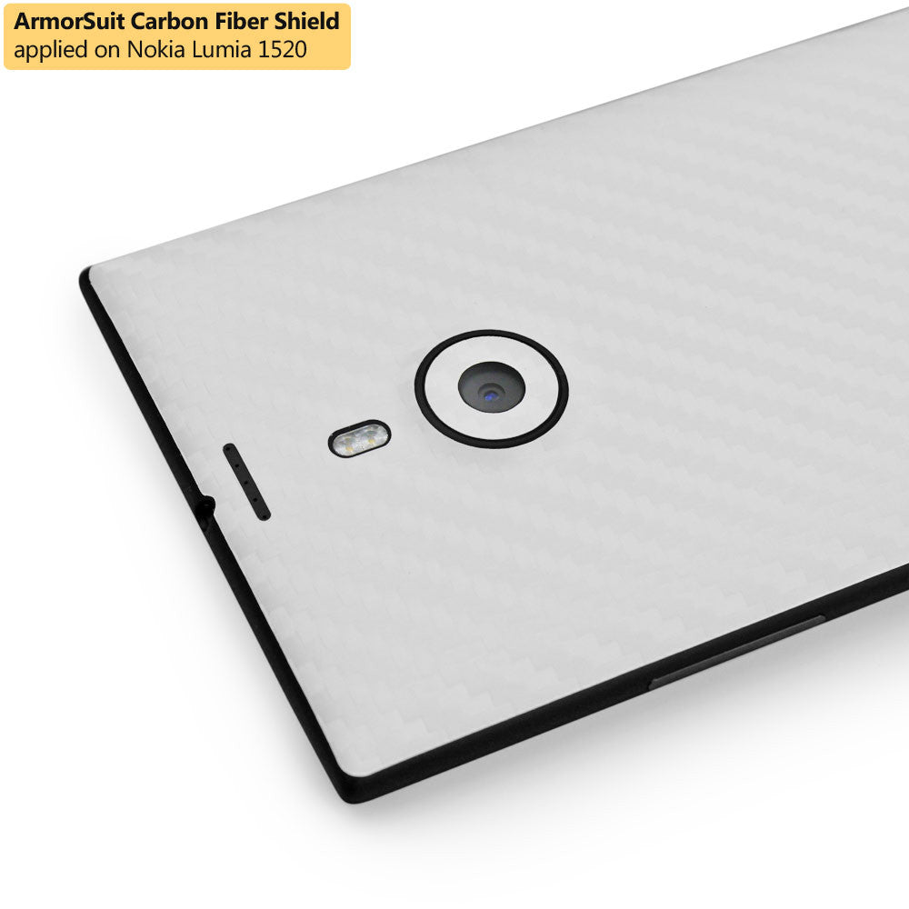 Nokia Lumia 1520 Screen Protector + White Carbon Fiber Film Protector