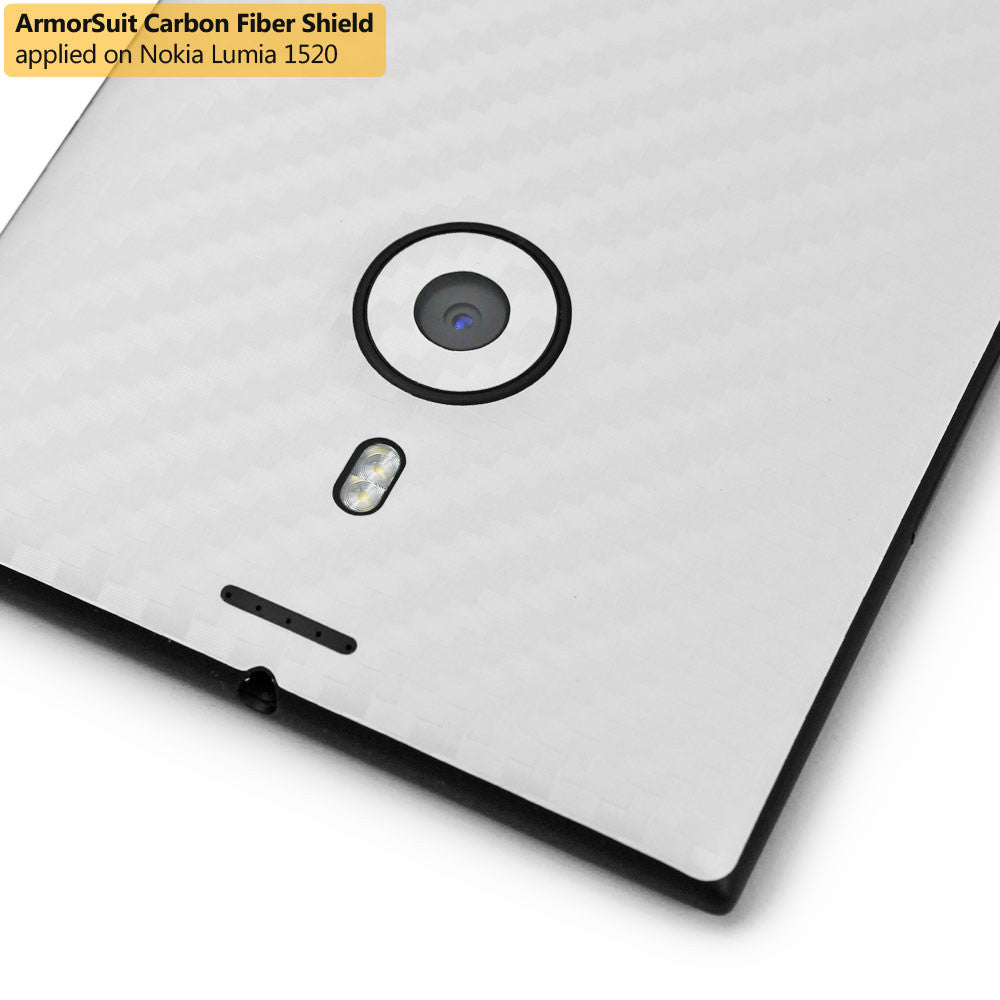 Nokia Lumia 1520 Screen Protector + White Carbon Fiber Film Protector