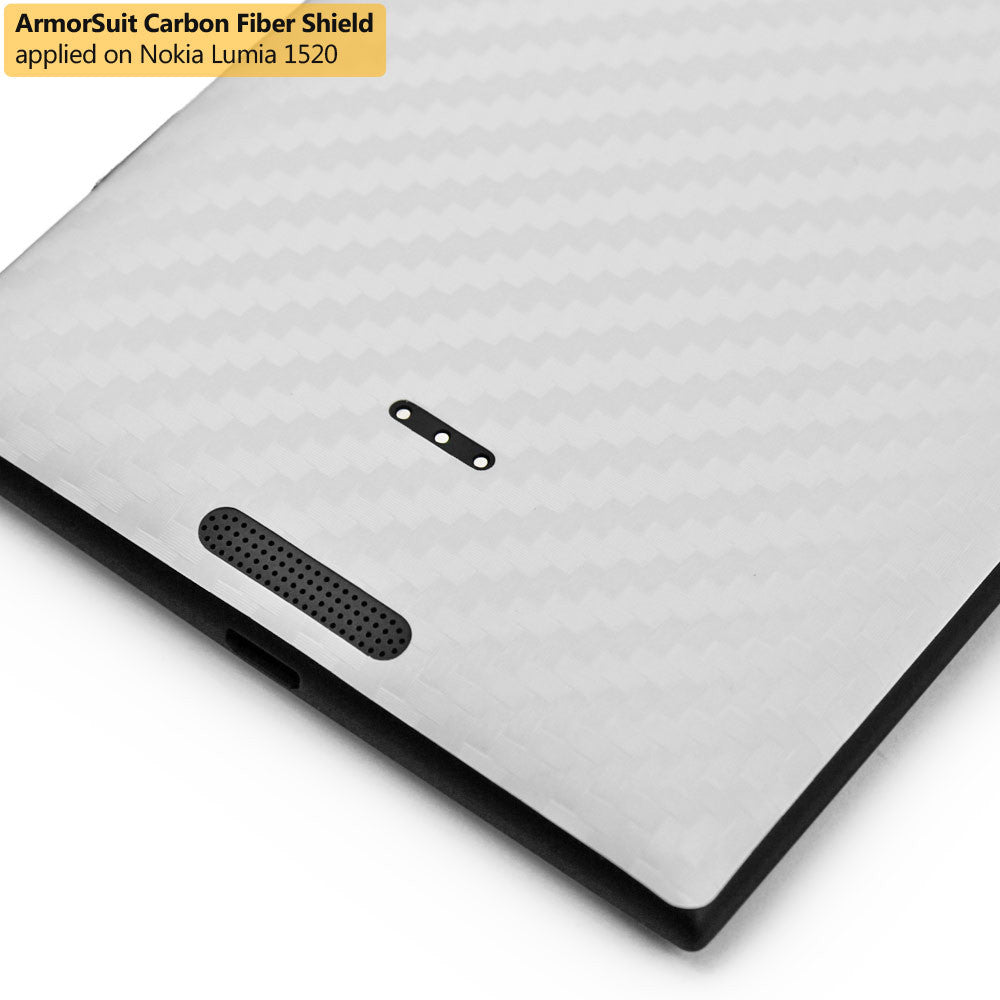 Nokia Lumia 1520 Screen Protector + White Carbon Fiber Film Protector