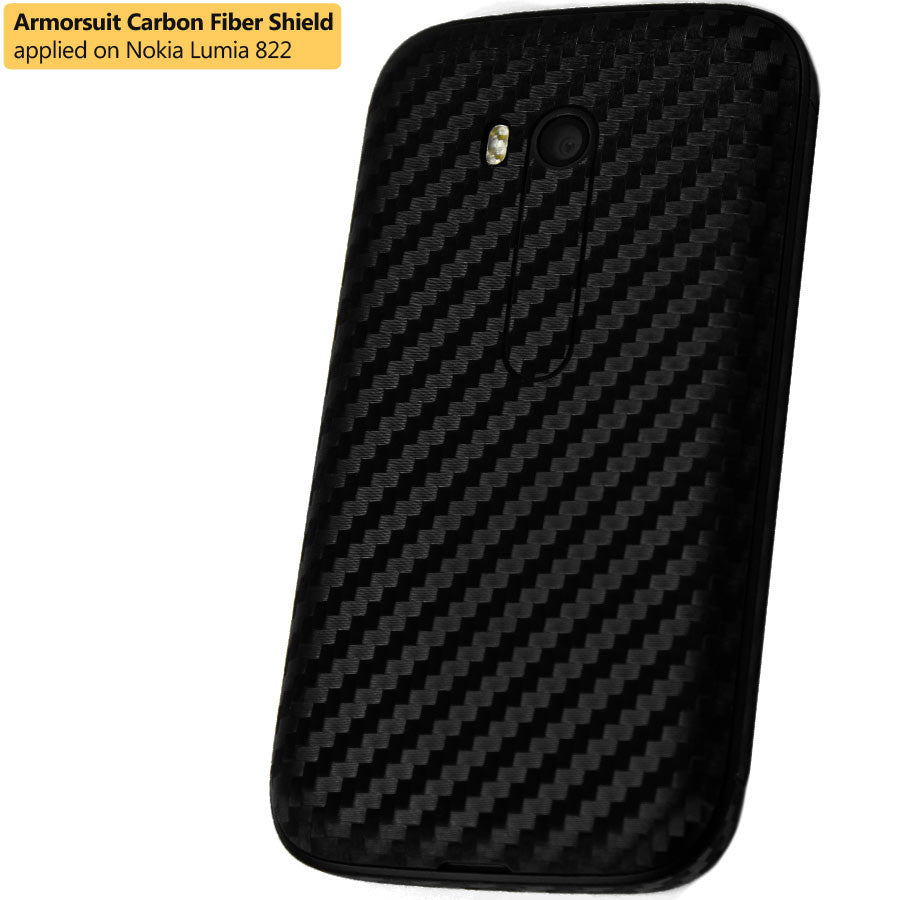 Nokia Lumia 822 Screen Protector + Black Carbon Fiber Film Protector