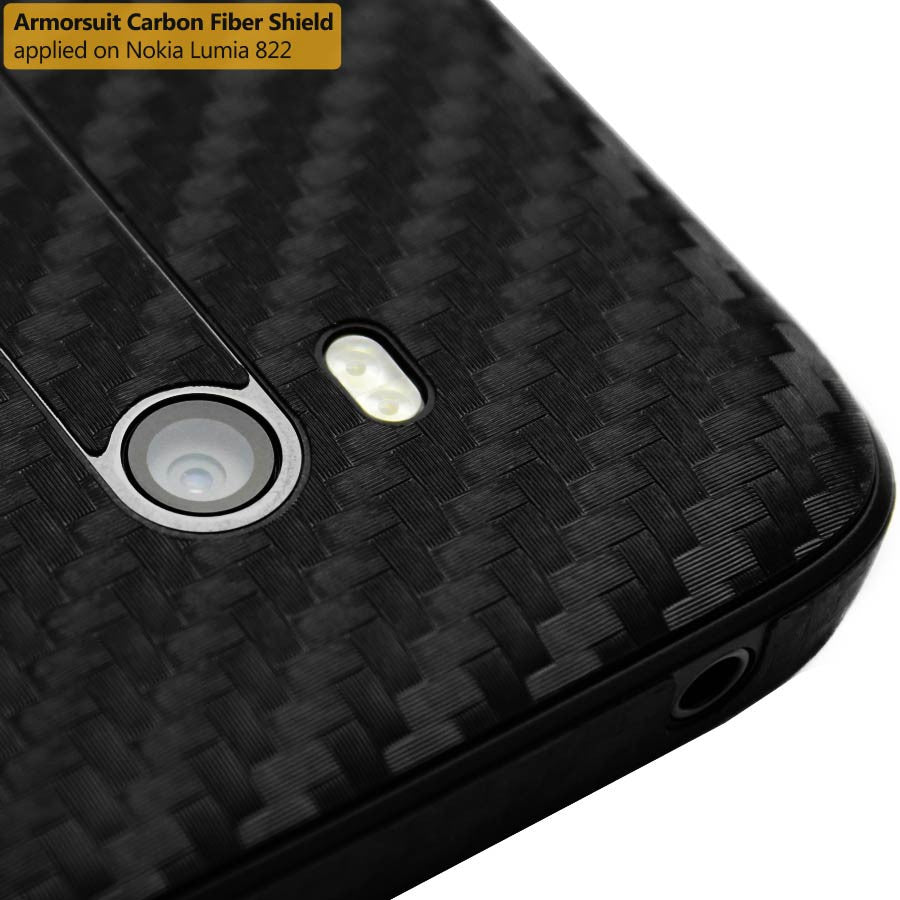 Nokia Lumia 822 Screen Protector + Black Carbon Fiber Film Protector