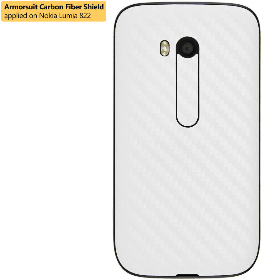 Nokia Lumia 822 Screen Protector + White Carbon Fiber Film Protector