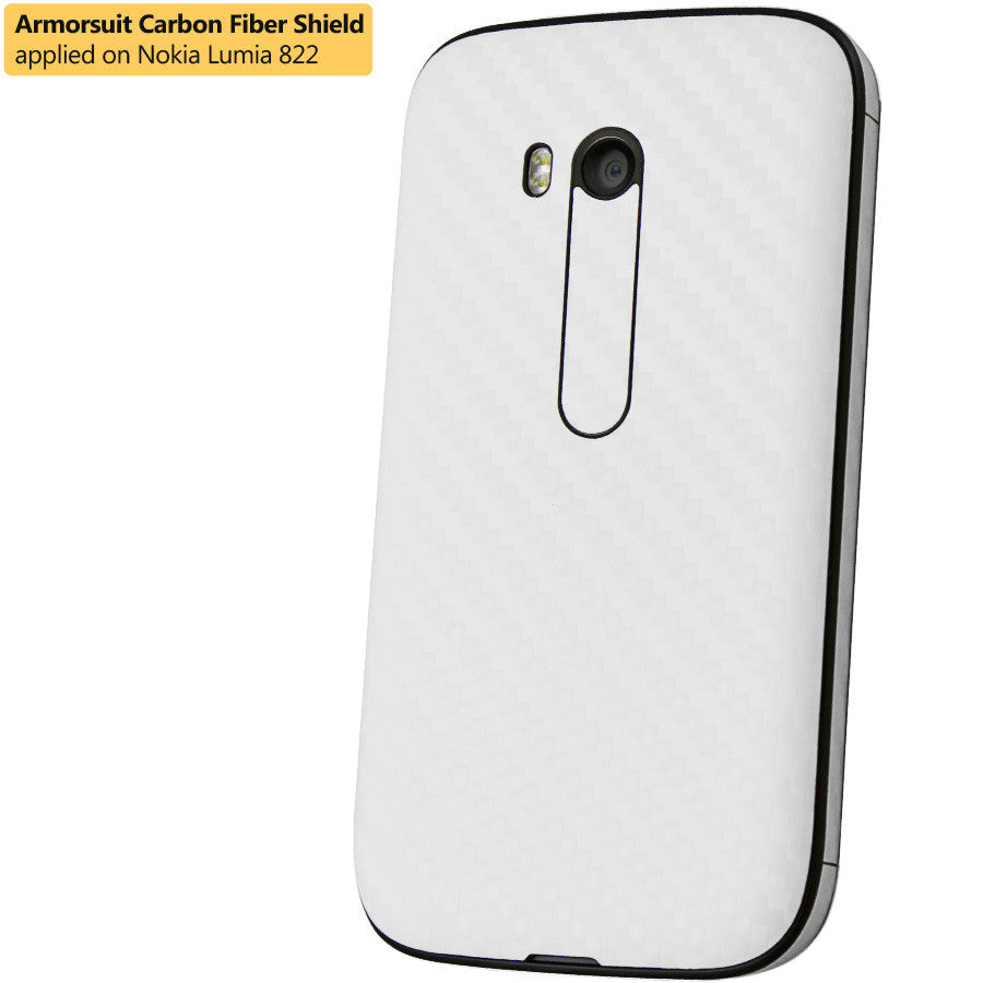Nokia Lumia 822 Screen Protector + White Carbon Fiber Film Protector