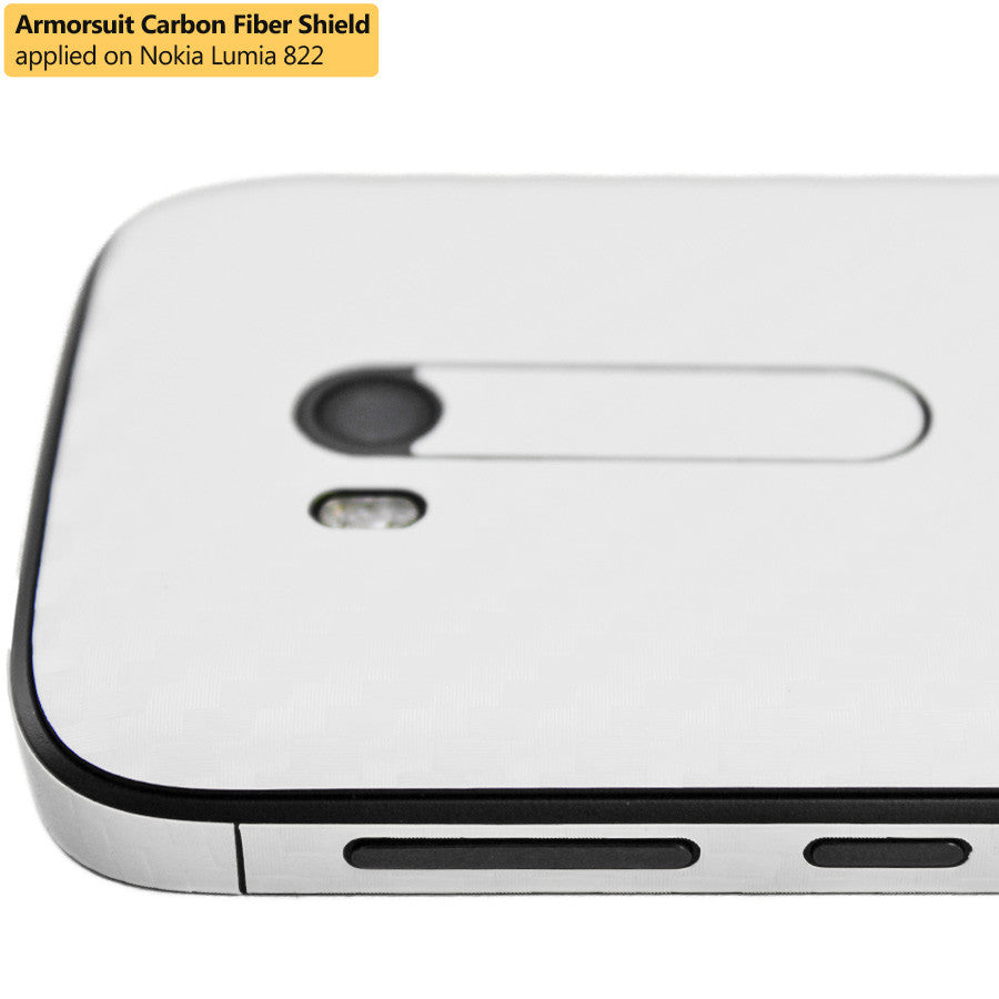 Nokia Lumia 822 Screen Protector + White Carbon Fiber Film Protector