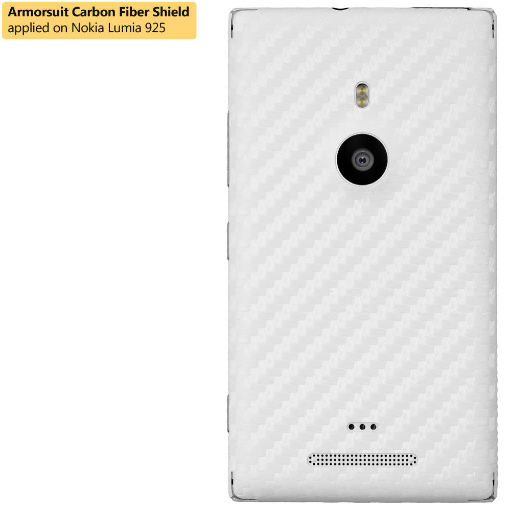 Nokia Lumia 925 Screen Protector + White Carbon Fiber Film Protector